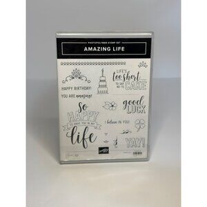 Pre-Used Stampin’ Up! Sale-A-Bration “Amazing Life” Set of 17 Photopolymer Stamp